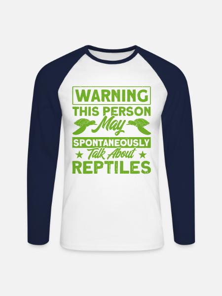 Reptile Reptile Lizards Gift - Unisex Long Sleeve Baseball T-Shirt - white/navy