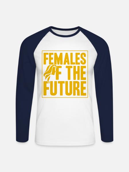 Gender equality Gender equality - Unisex Long Sleeve Baseball T-Shirt - white/navy