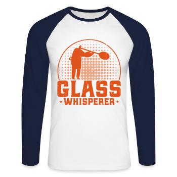 Glasblasen Glasbläser Glasbläser Geschenk - Unisex Baseballshirt langarm - Weiß/Navy - Vorne - Nik (191cm)
