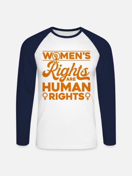 Women's rights Equal rights - Unisex Long Sleeve Baseball T-Shirt - white/navy