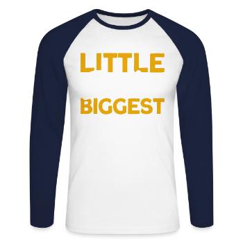 Mannschaftssport Feldhockey Feldhockey Spieler Ges - Unisex Baseballshirt langarm - Weiß/Navy - Vorne - Nik (191cm)