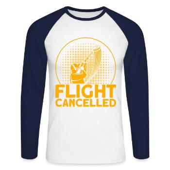 Clay Pigeon Shooting Shooting Club Shooting Sports Gift - Unisex Long Sleeve Baseball T-Shirt - white/navy - Front - Nik (191cm)