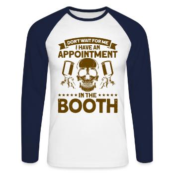 Appointment in the cabin car paint gift - Unisex Long Sleeve Baseball T-Shirt - white/navy - Front - Nik (191cm)