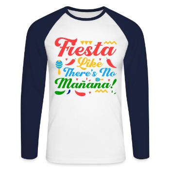5 De Mayo Cinco De Mayo Cinco De Mayo Lehrer Gesch - Unisex Baseballshirt langarm - Weiß/Navy - Vorne - Nik (191cm)