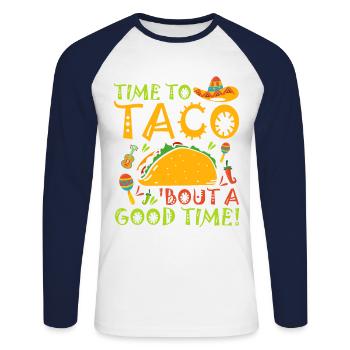 Cinco De Mayo Party Cinco De Mayo 5 De Mayo Gesche - Unisex Baseballshirt langarm - Weiß/Navy - Vorne - Nik (191cm)