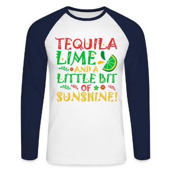 Viva Mexico 5 De Mayo Cinco De Mayo Geschenk - Unisex Baseballshirt langarm - Weiß/Navy - Vorne - Nik (191cm)