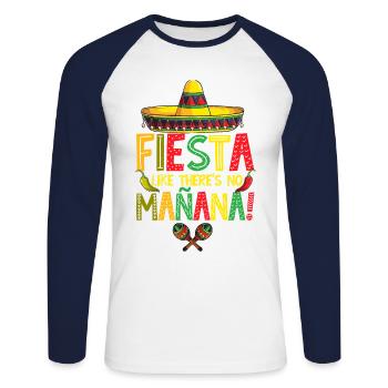 5 De Mayo Cinco De Mayo Cinco De Mayo Lehrer Gesch - Unisex Baseballshirt langarm - Weiß/Navy - Vorne - Nik (191cm)