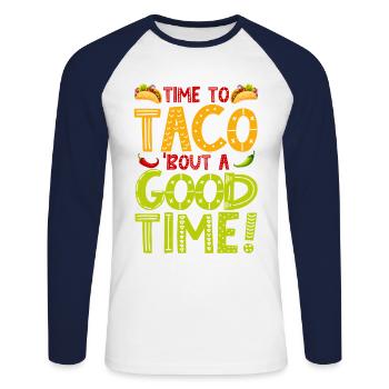 Cinco De Mayo Party Cinco De Mayo 5 De Mayo Gesche - Unisex Baseballshirt langarm - Weiß/Navy - Vorne - Nik (191cm)