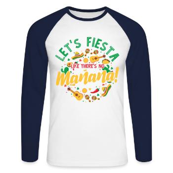 5 De Mayo Viva Mexico Cinco De Mayo Lehrer Geschen - Unisex Baseballshirt langarm - Weiß/Navy - Vorne - Nik (191cm)