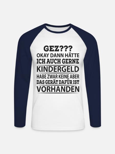 lustige sprüche kinder vater gez geschenk shirt - Unisex Baseballshirt langarm - Weiß/Navy