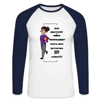 Teacher Teacher Kindergarten teacher Educator - Unisex Long Sleeve Baseball T-Shirt - white/navy - Front - Nik (191cm)