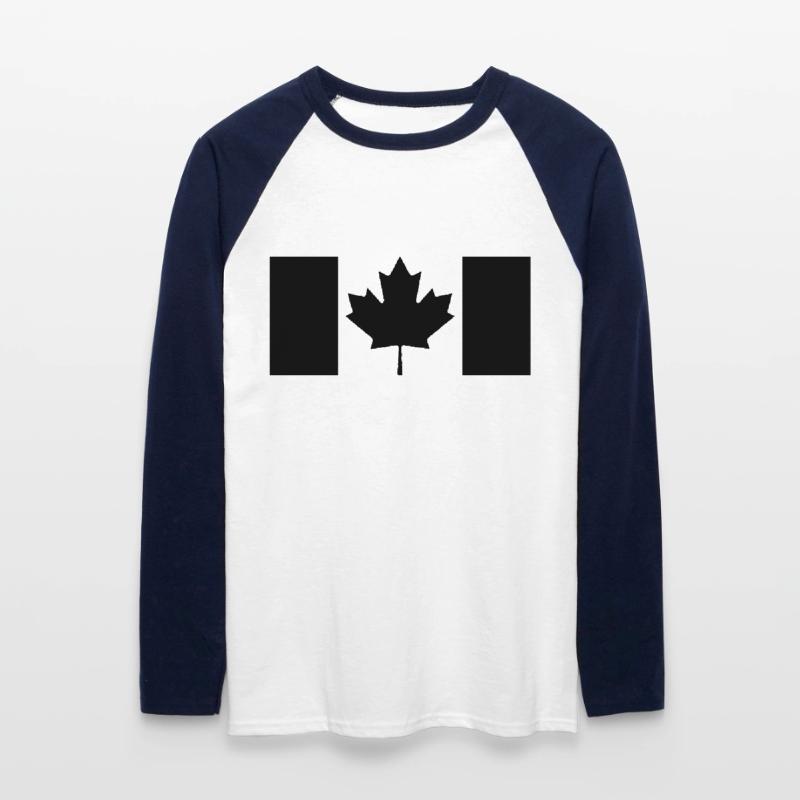 Maple Maple Leaf Canada Flag Unisex Long Sleeve Baseball T-Shirt