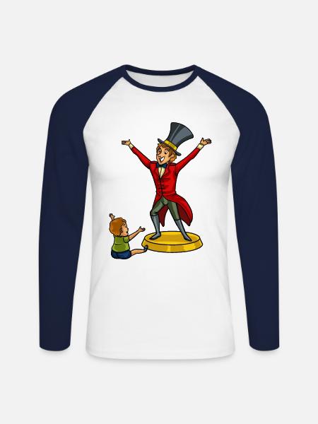 Ringmaster circus ringmaster daddy gift - Unisex Long Sleeve Baseball T-Shirt - white/navy