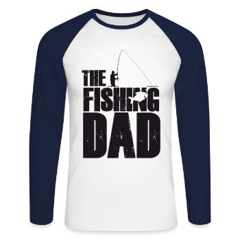 Saying for anglers Gift for anglers - Unisex Long Sleeve Baseball T-Shirt - white/navy - Front - Nik (191cm)