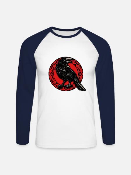 VIKINGS - Unisex Long Sleeve Baseball T-Shirt - white/navy