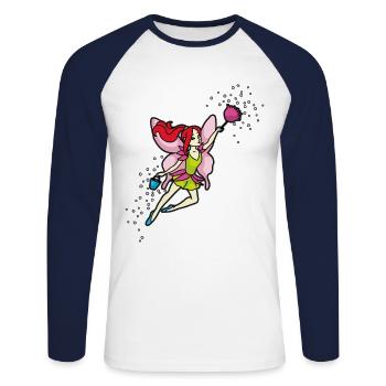 Cleaning lady cleaning fairy cleanliness order fairy - Unisex Long Sleeve Baseball T-Shirt - white/navy - Front - Nik (191cm)