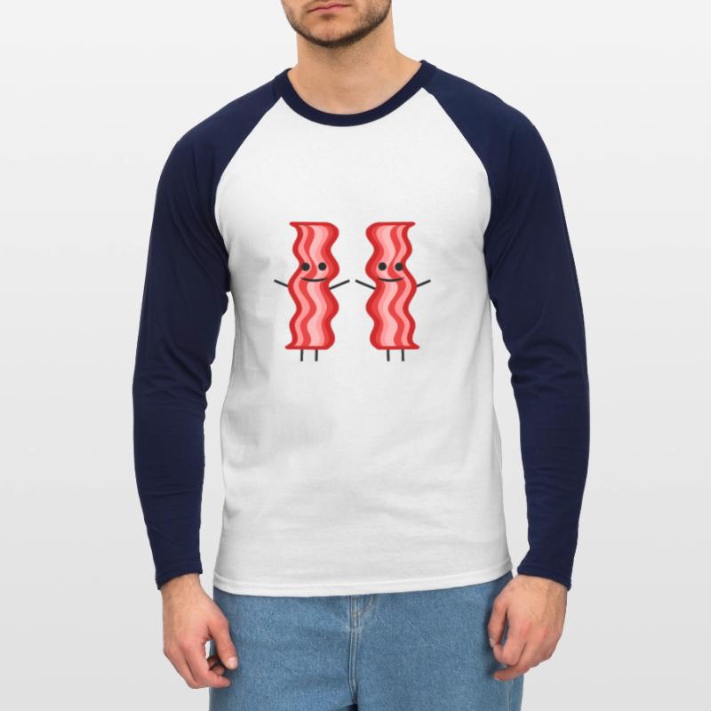 COMIC Bacon Unisex Long Sleeve Baseball T-Shirt