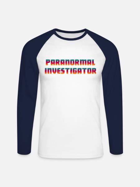 Paranormal Investigator - Unisex Long Sleeve Baseball T-Shirt - white/navy