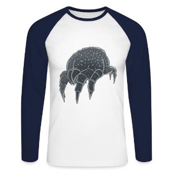 Aauvants insectes phobie parasite - T-shirt baseball manches longues Homme - blanc/marine - Devant - Nik (191cm)