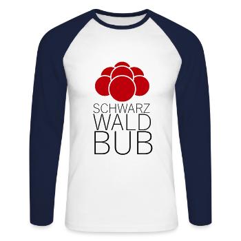 schwarzwaldmädel schwarzwald schwarzwaldbub marie - Unisex Baseballshirt langarm - Weiß/Navy - Vorne - Nik (191cm)