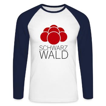 schwarzwaldmädel schwarzwald schwarzwaldmarie - Unisex Baseballshirt langarm - Weiß/Navy - Vorne - Nik (191cm)