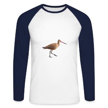 Bird tropical bird duck goose ornithologist - Unisex Long Sleeve Baseball T-Shirt - white/navy - Front - Nik (191cm)