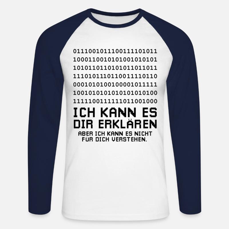 Programmierer Informatiker - Unisex Baseballshirt langarm - Weiß/Navy