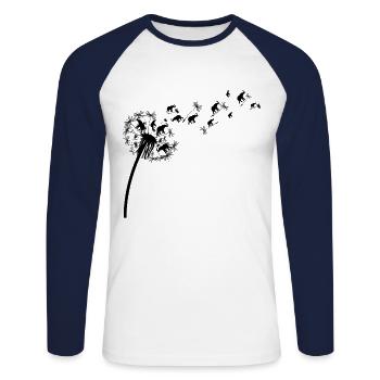 Elephant Africa Safari Rasta Afrikafan Afrikaliebha - Unisex Long Sleeve Baseball T-Shirt - white/navy - Front - Nik (191cm)