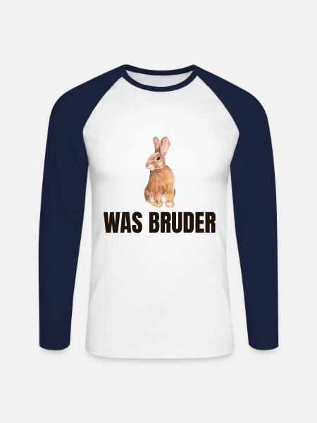 lustiges Meme - Unisex Baseballshirt langarm - Weiß/Navy