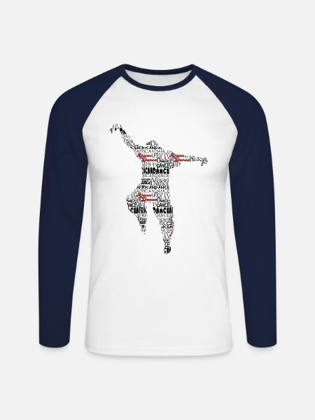 African dance - Unisex Long Sleeve Baseball T-Shirt - white/navy