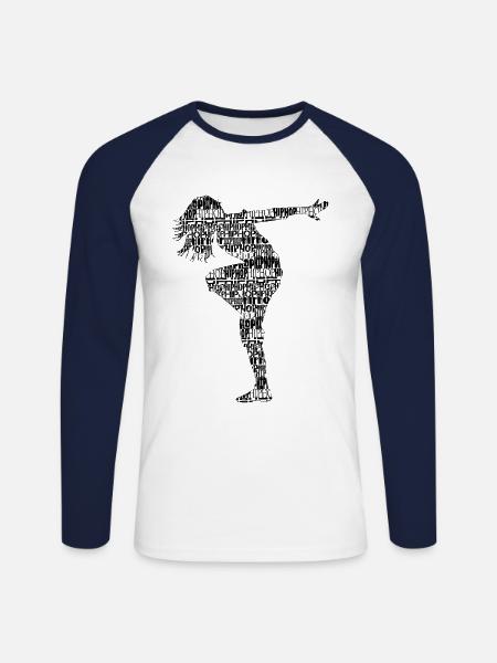 hiphop dancer - Unisex Baseballshirt langarm - Weiß/Navy