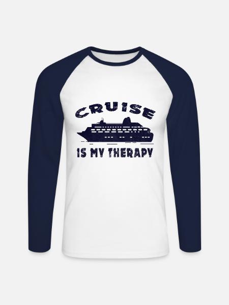 cruise - Unisex Long Sleeve Baseball T-Shirt - white/navy