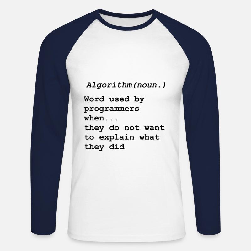 Programming Programmierer Informatiker Informatik - Unisex Baseballshirt langarm - Weiß/Navy