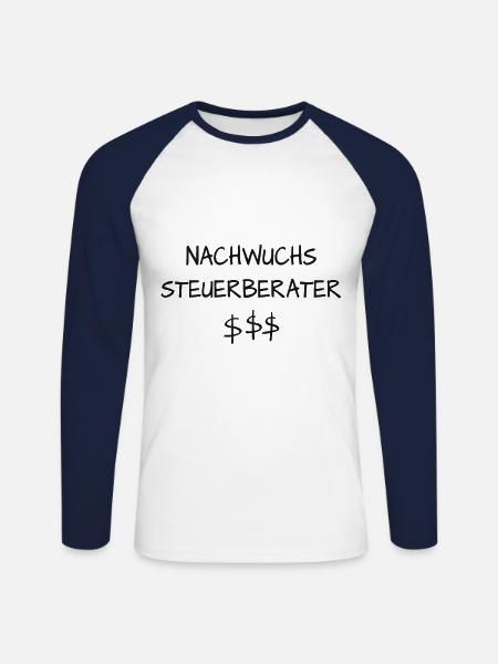 Steuerberater - Unisex Baseballshirt langarm - Weiß/Navy