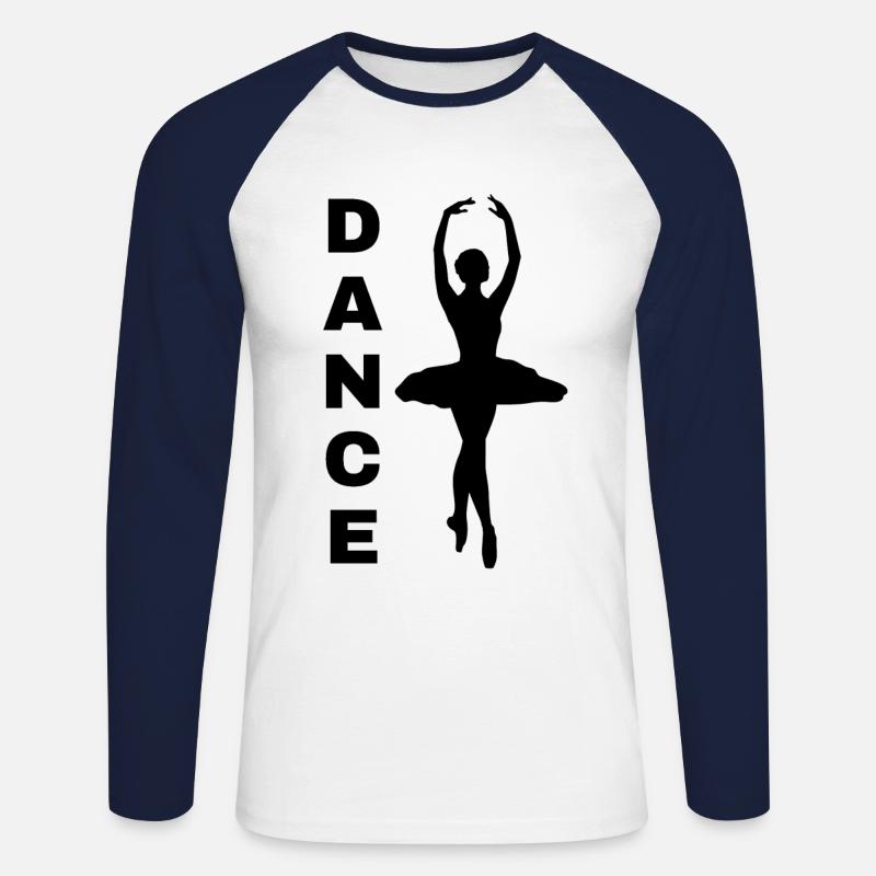 Tanzen Ballet - Unisex Baseballshirt langarm - Weiß/Navy
