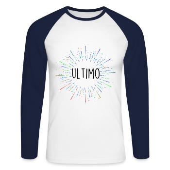 Das Beste in Italienisch - Unisex Baseballshirt langarm - Weiß/Navy - Vorne - Nik (191cm)