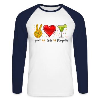 Cinco De Mayo - Unisex Baseballshirt langarm - Weiß/Navy - Vorne - Nik (191cm)