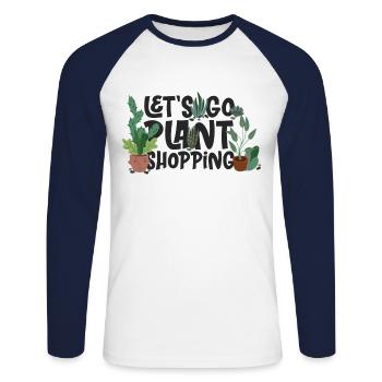 Plantes de jardinier - T-shirt baseball manches longues Homme - blanc/marine - Devant - Nik (191cm)