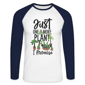 Plantes de jardinier - T-shirt baseball manches longues Homme - blanc/marine - Devant - Nik (191cm)