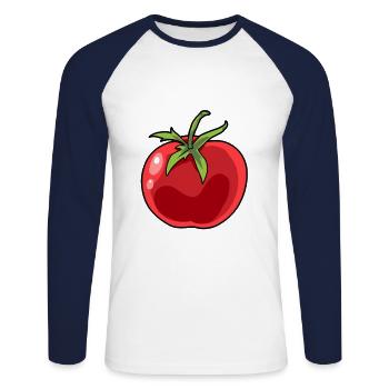Tomato tomatoes tomatoes greenhouse vegetables - Unisex Long Sleeve Baseball T-Shirt - white/navy - Front - Nik (191cm)