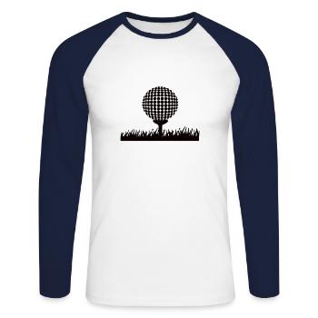 Golf Golf Golfer Golf ball - Unisex Long Sleeve Baseball T-Shirt - white/navy - Front - Nik (191cm)