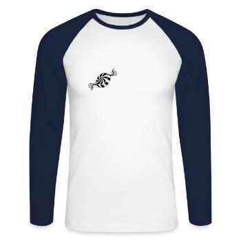 Candy Süßigkeiten Funny Geschenk - Unisex Baseballshirt langarm - Weiß/Navy - Vorne - Nik (191cm)