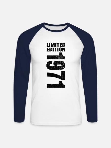 1971 Limited Edition - Unisex Baseballshirt langarm - Weiß/Navy