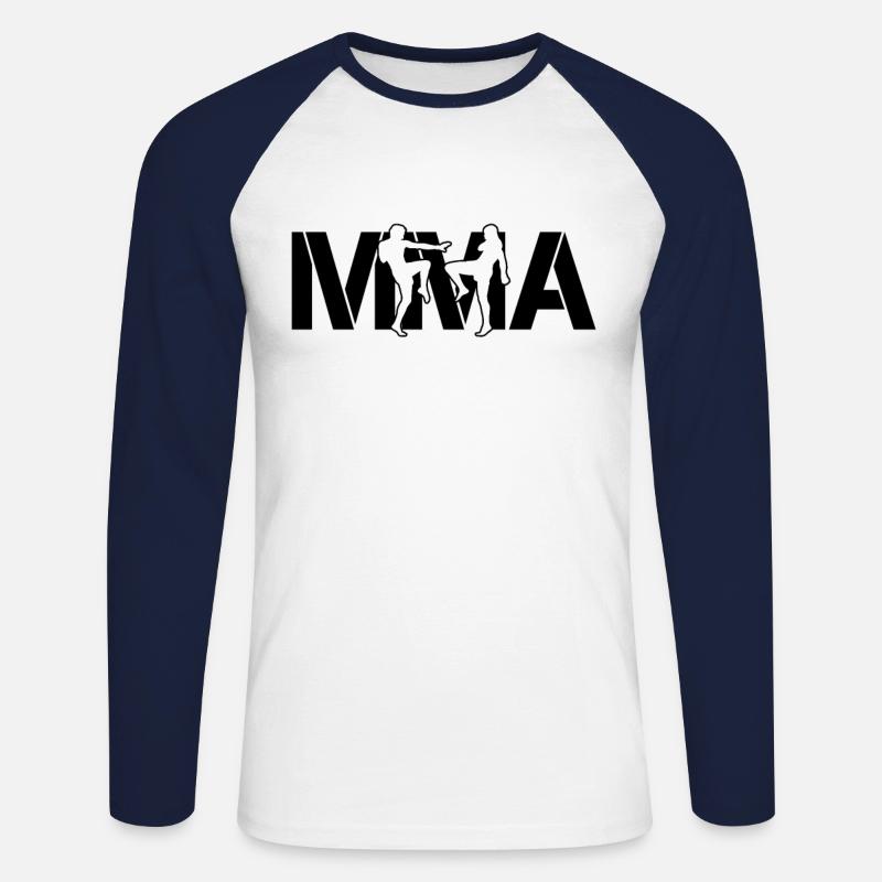 MMA - Unisex Baseballshirt langarm - Weiß/Navy