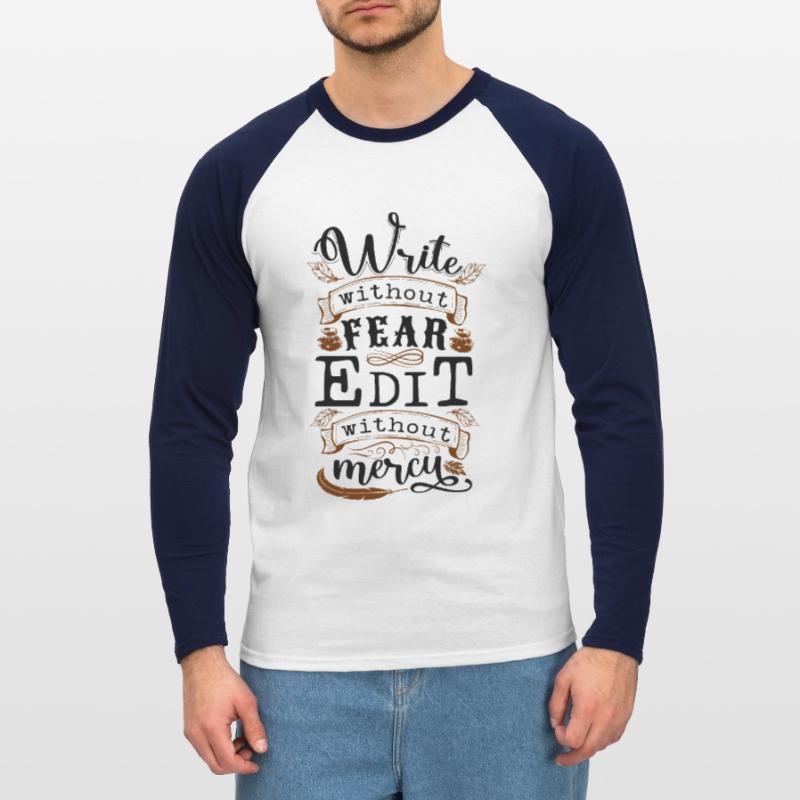 Writing Novel Writer & Published Unisex Long Sleeve Baseball T-Shirt