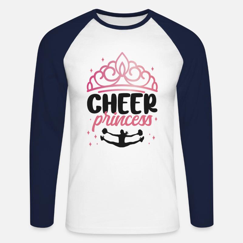 Cheer Cheerleading Cheer Princess - Unisex Baseballshirt langarm - Weiß/Navy