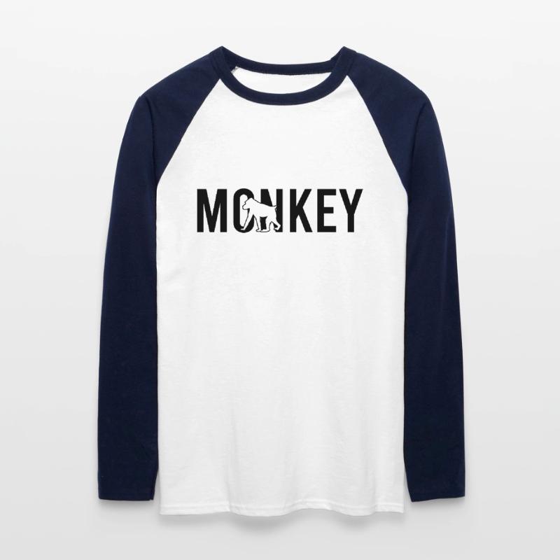 Monkey monkey Unisex Long Sleeve Baseball T-Shirt