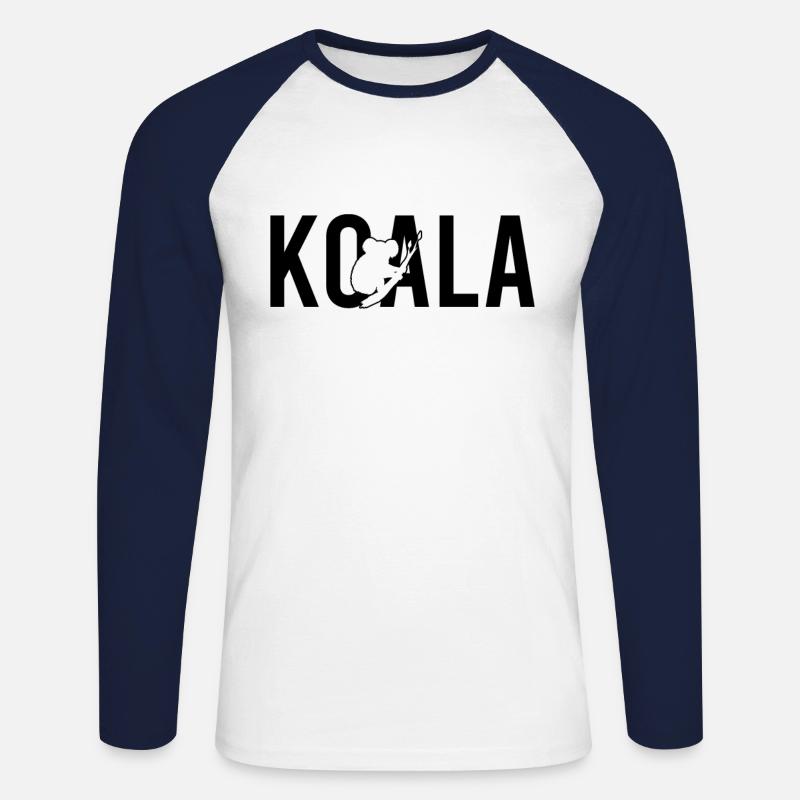 Koala - Unisex Baseballshirt langarm - Weiß/Navy