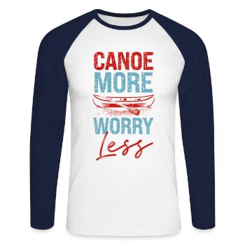 Canoe Canoeing Vintage Canoe More - Unisex Long Sleeve Baseball T-Shirt - white/navy - Front - Nik (191cm)