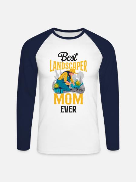 Landscaper Landscaping Landscape - Unisex Baseballshirt langarm - Weiß/Navy